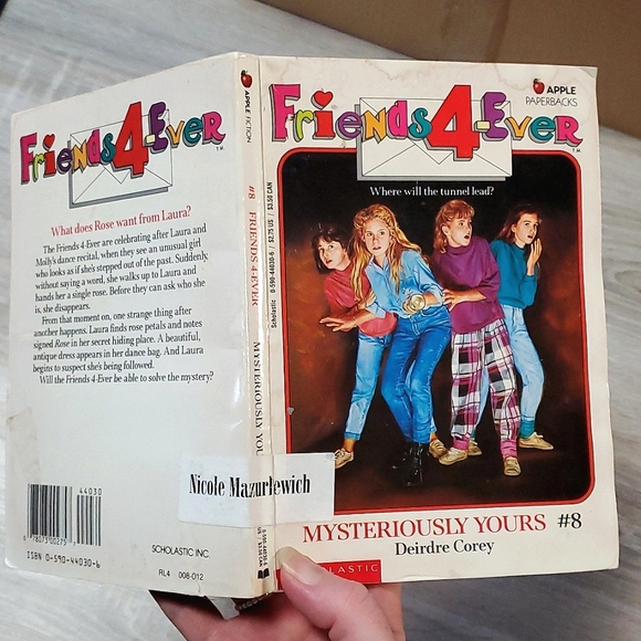 Vintage 90s Friends 4-Ever Scholastic Paperback Book - #8 Mysteriously Yours - Picture 5 of 5